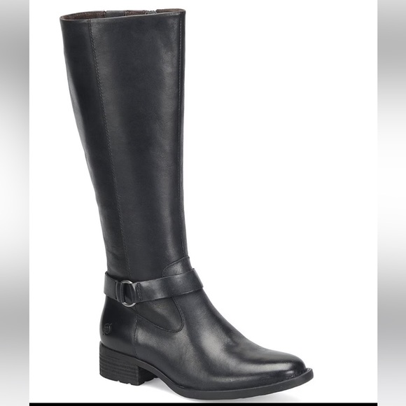 Born Shoes - NWOB Born Saddler Leather Wide Calf Tall Riding Boots